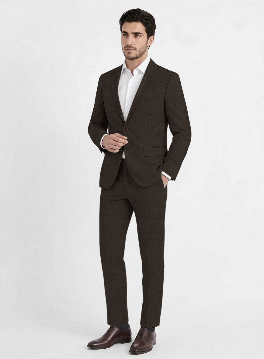 Reda Espresso Brown Wool Suit - StudioSuits