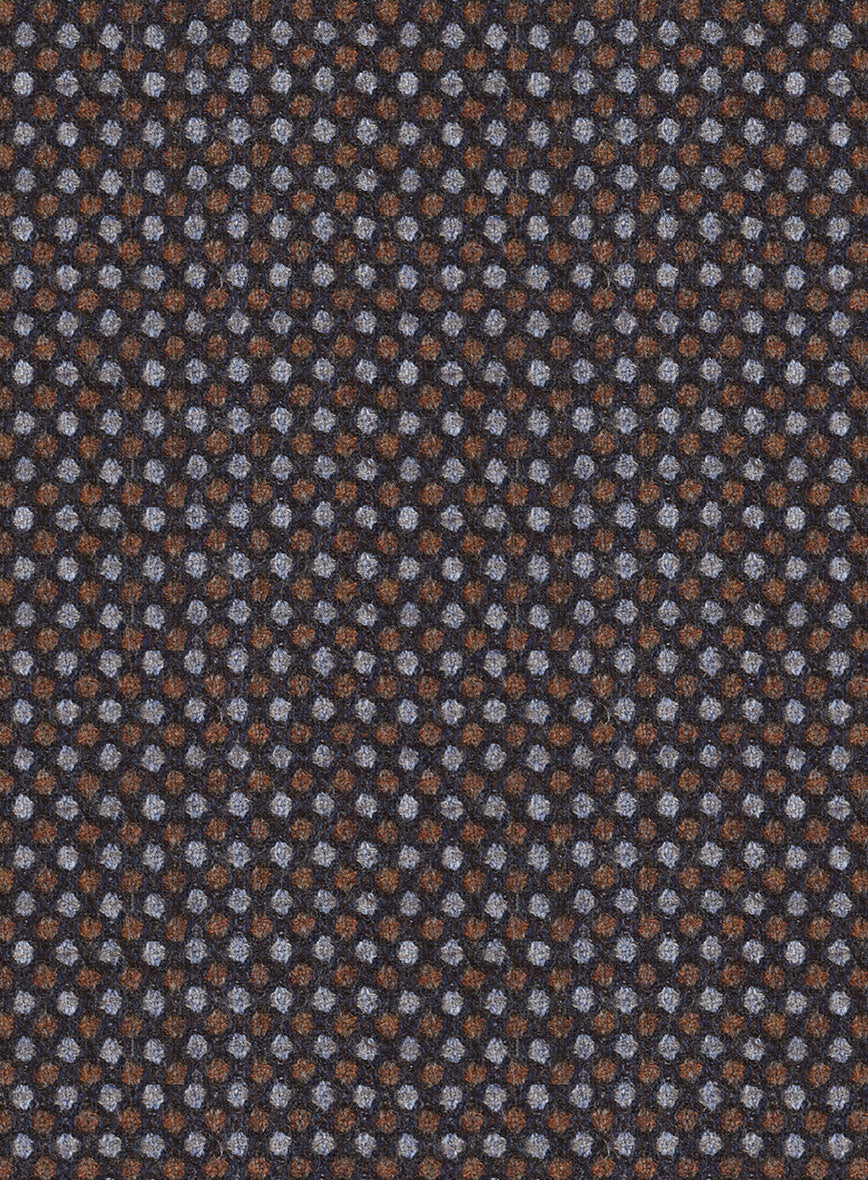 Reda Filibe Honey Comb Brown Wool Jacket - StudioSuits