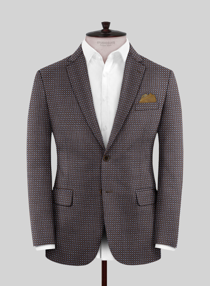 Reda Filibe Honey Comb Brown Wool Suit - StudioSuits