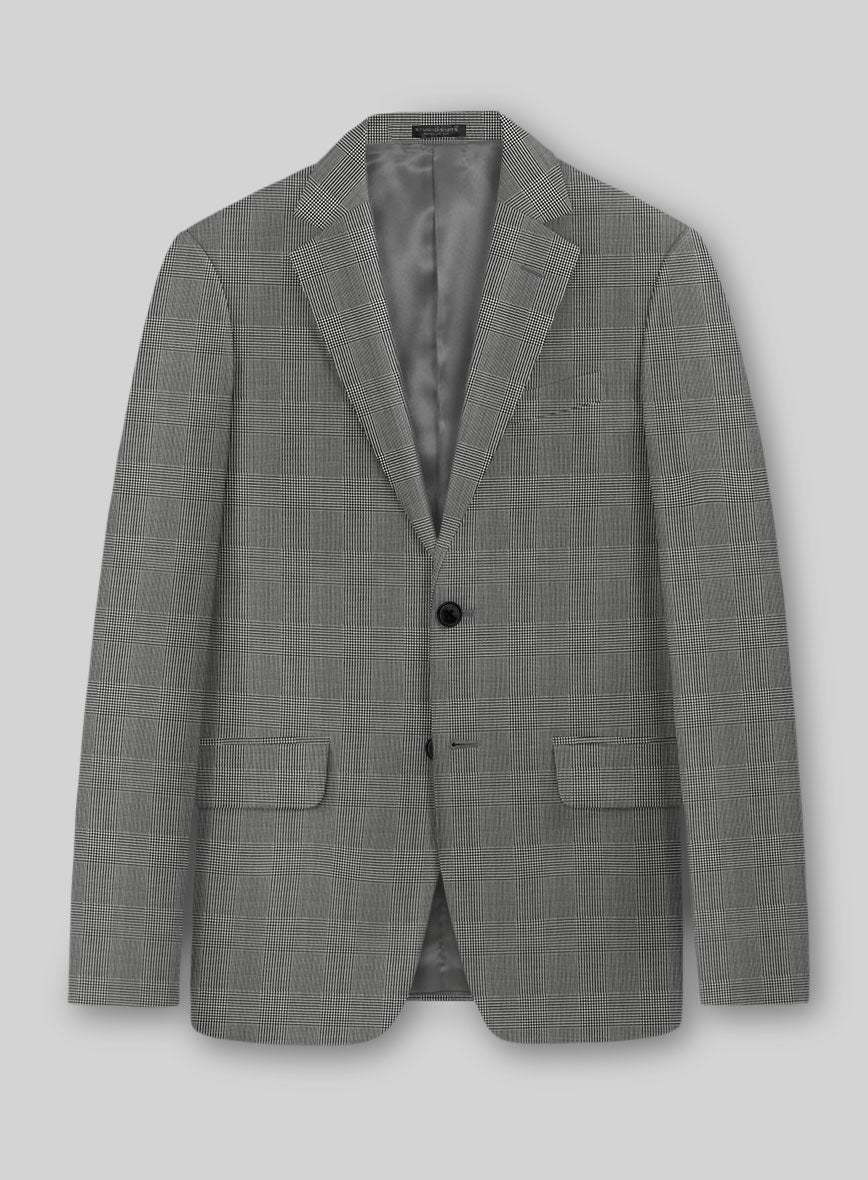 Reda Fivaro Black Checks Wool Jacket - StudioSuits