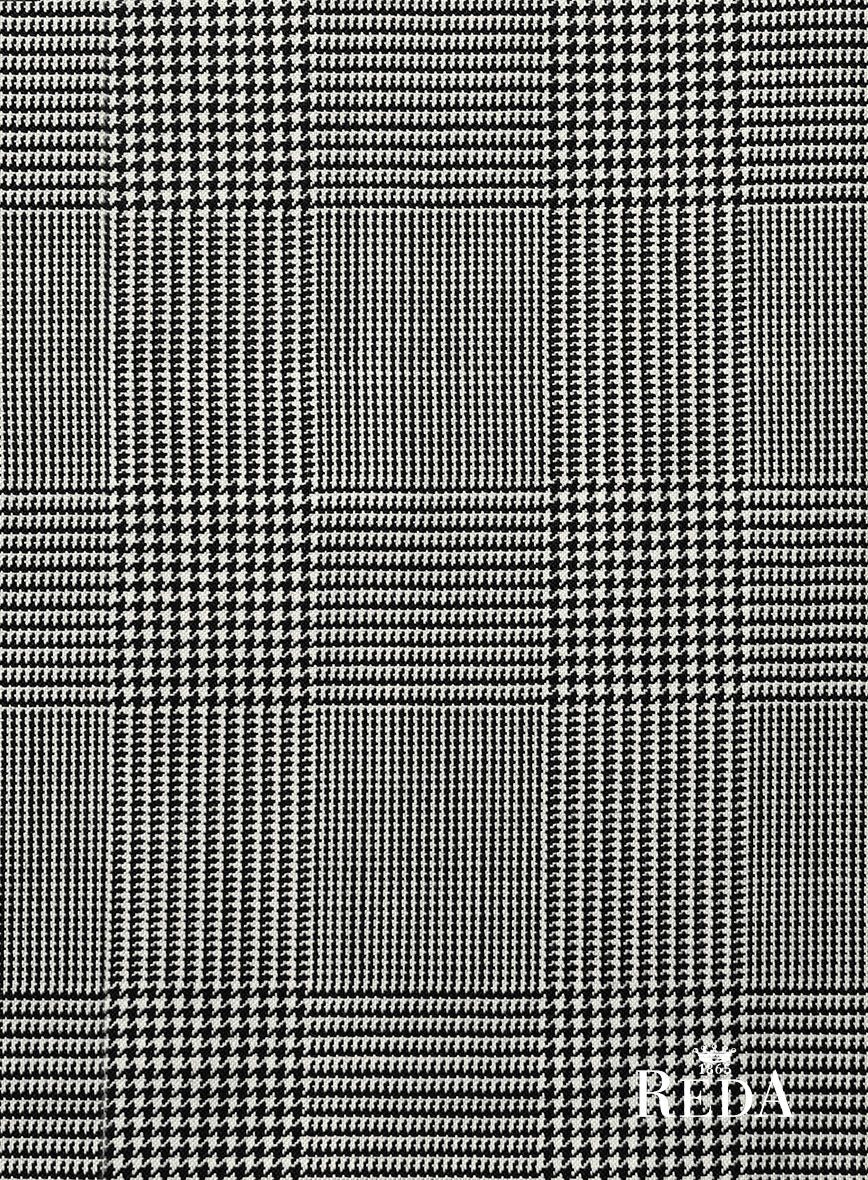 Reda Fivaro Black Checks Wool Jacket - StudioSuits