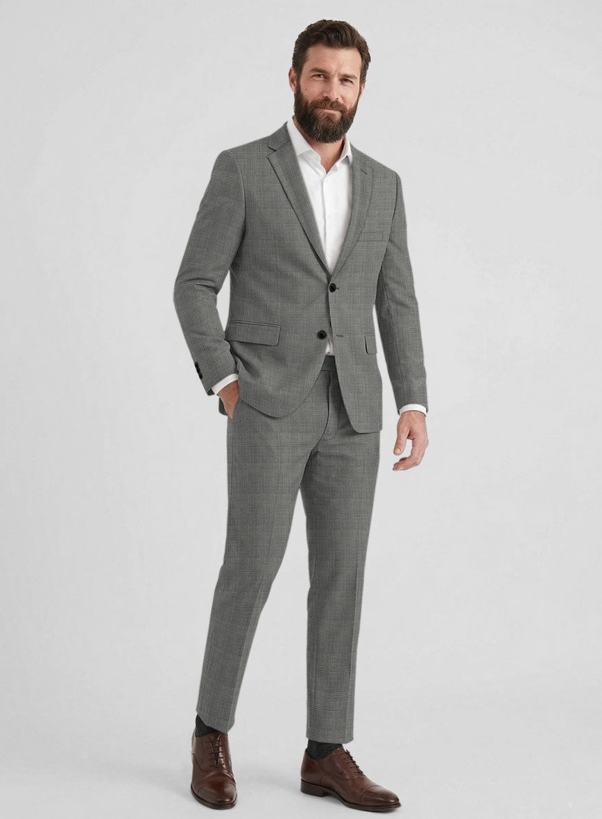 Reda Fivaro Black Checks Wool Suit - StudioSuits
