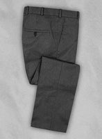 Reda Flannel Charcoal Wool Pants - StudioSuits