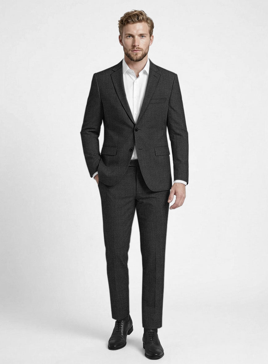 Reda Flexo Charcoal Wool Suit - StudioSuits