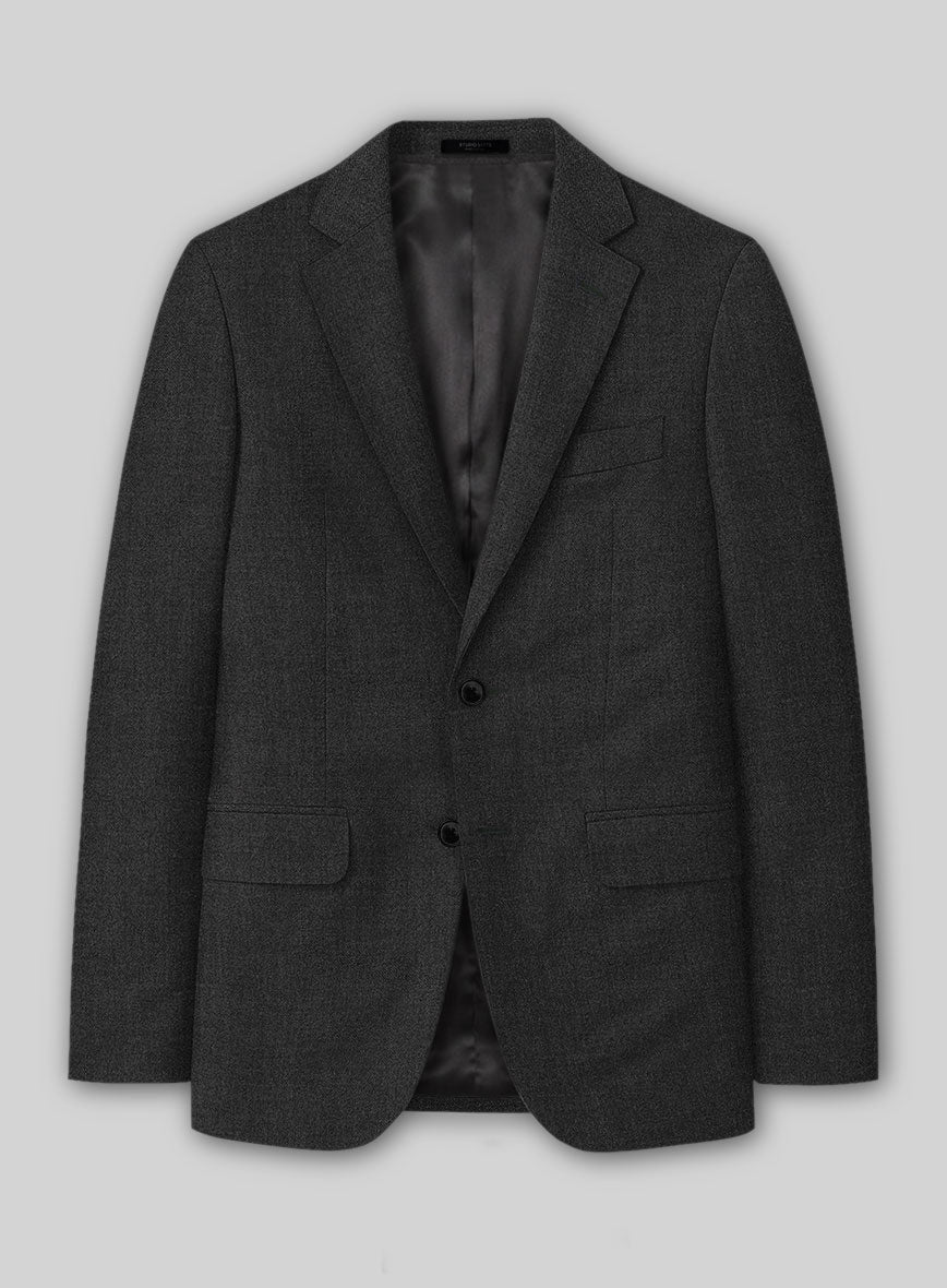 Reda Flexo Charcoal Wool Jacket - StudioSuits