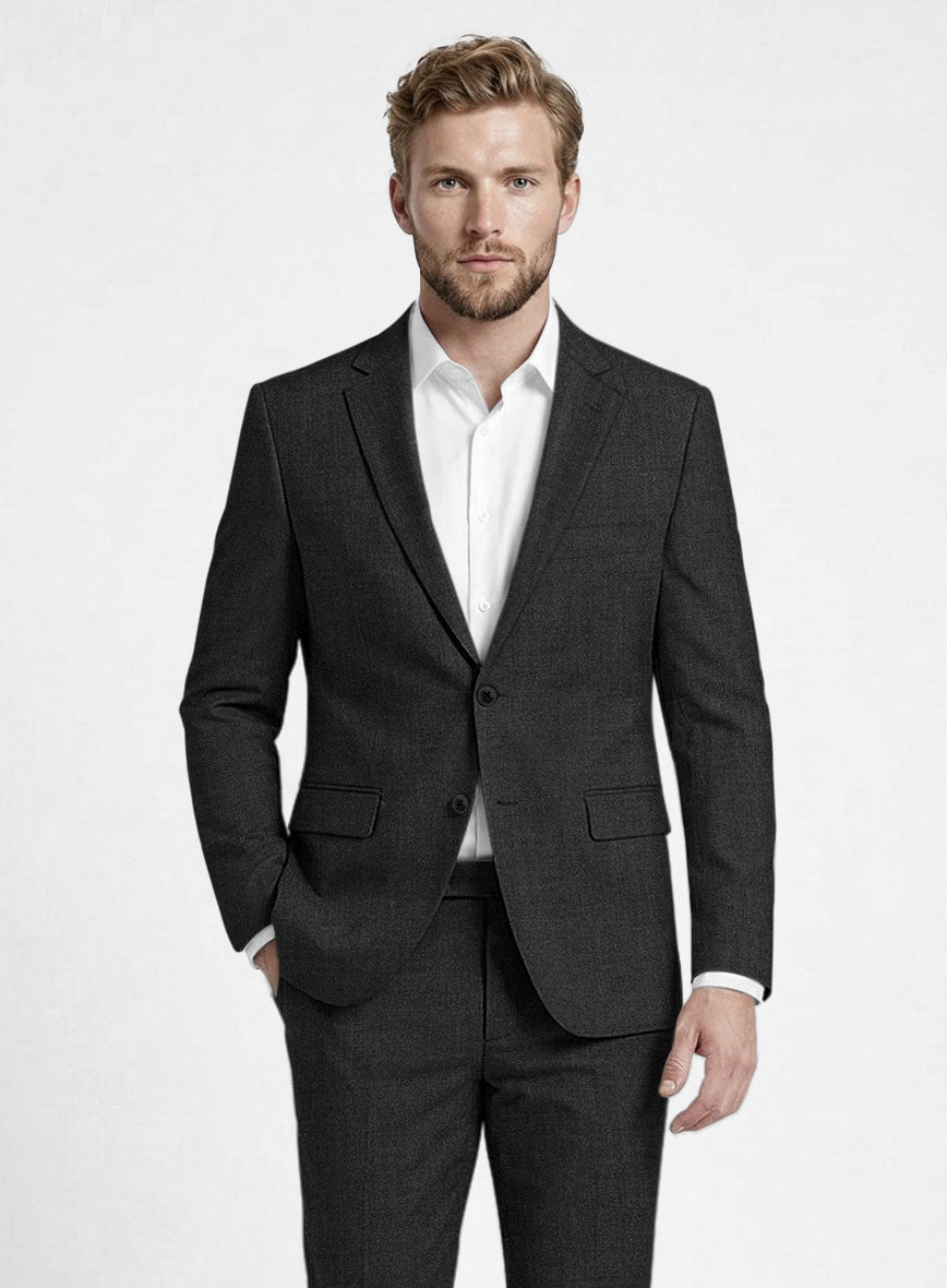Reda Flexo Charcoal Wool Suit - StudioSuits