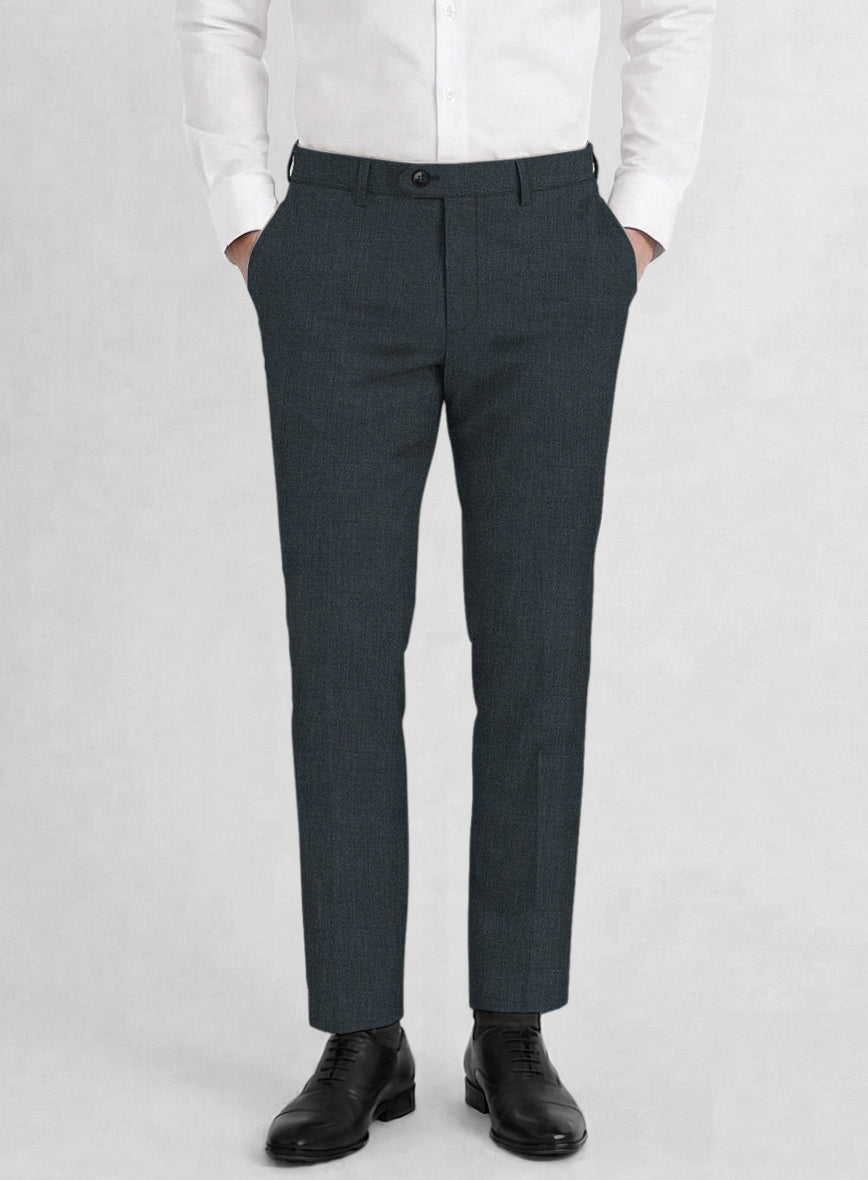 Reda Flexo Cosmic Blue Wool Pants - StudioSuits