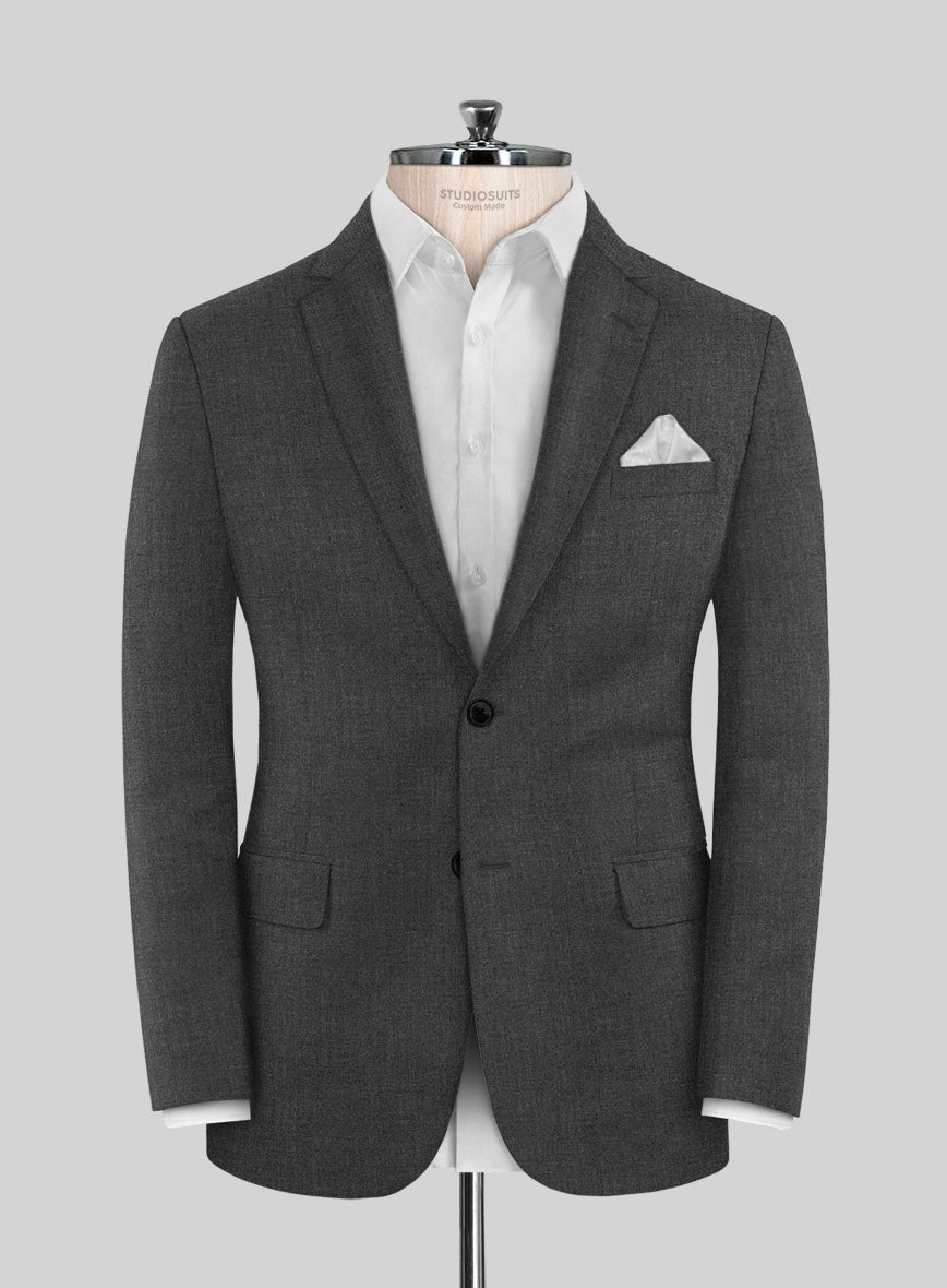 Reda Flexo Dark Gray Wool Jacket - StudioSuits