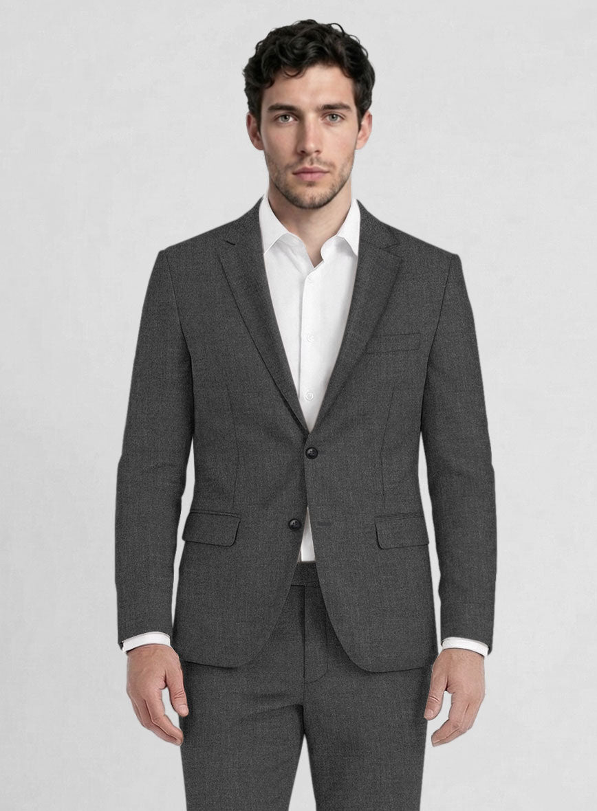 Reda Flexo Dark Gray Wool Suit - StudioSuits