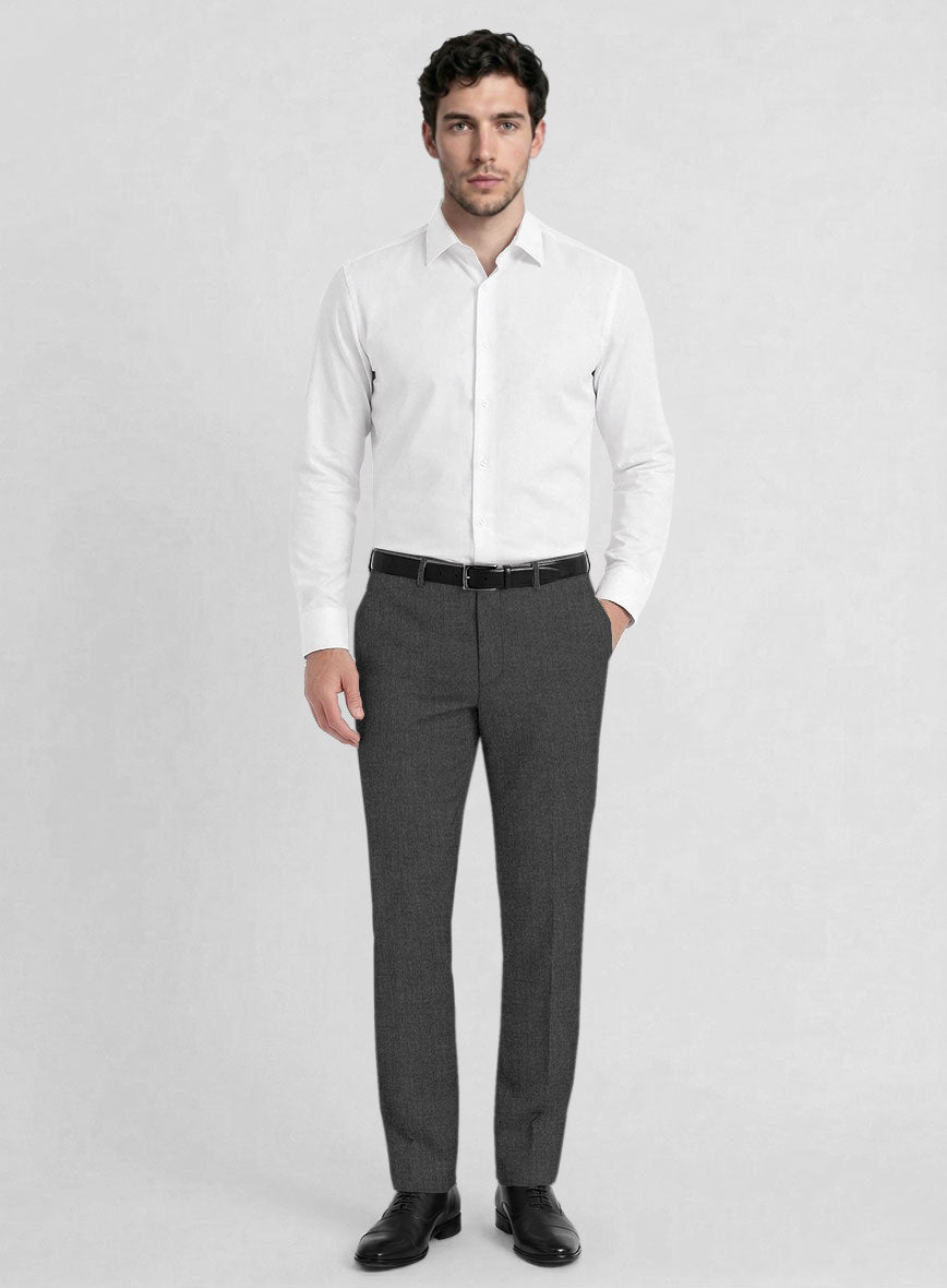 Reda Flexo Dark Gray Wool Pants - StudioSuits