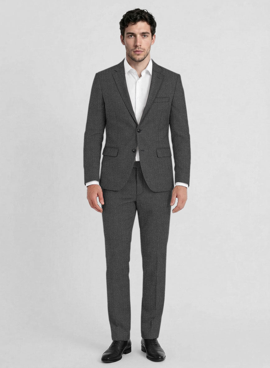 Reda Flexo Dark Gray Wool Suit - StudioSuits