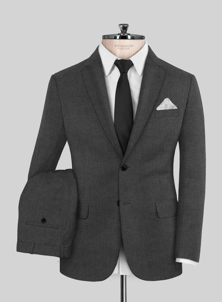 Reda Flexo Dark Gray Wool Suit - StudioSuits