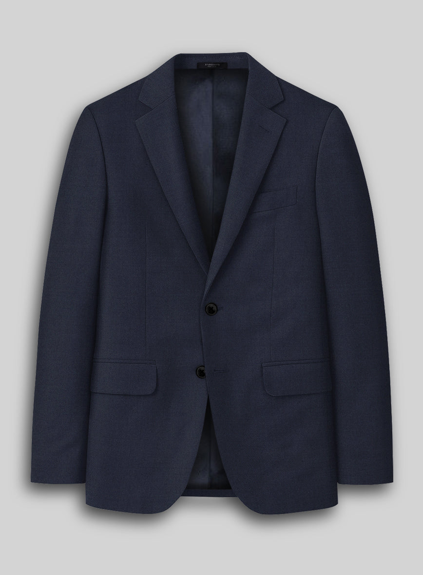 Reda Flexo Dark Midnight Blue Wool Jacket - StudioSuits