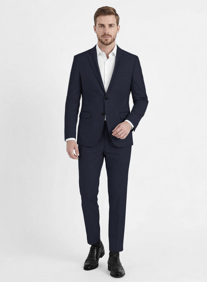Reda Flexo Dark Midnight Blue Wool Suit - StudioSuits