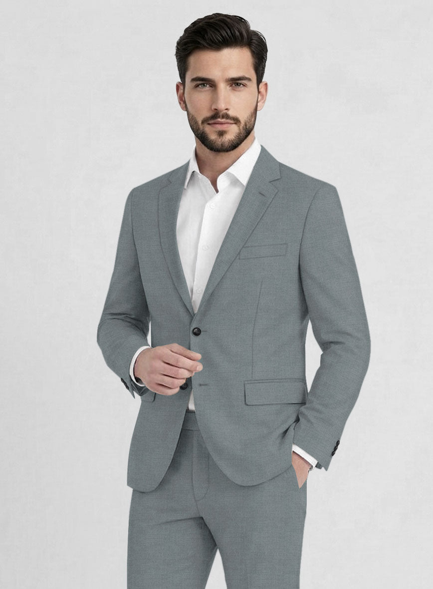 Reda Flexo Gray Blue Wool Jacket - StudioSuits