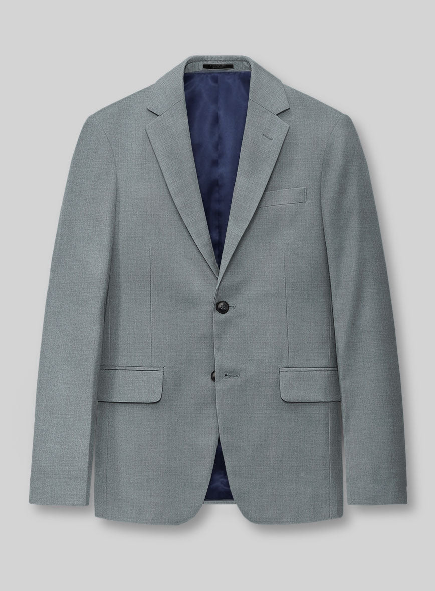 Reda Flexo Gray Blue Wool Jacket - StudioSuits