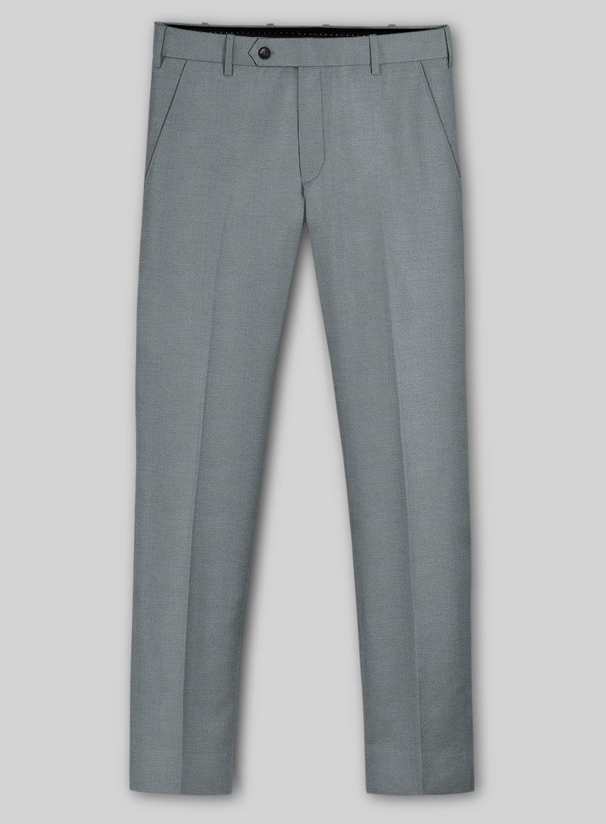 Reda Flexo Gray Blue Wool Pants - StudioSuits