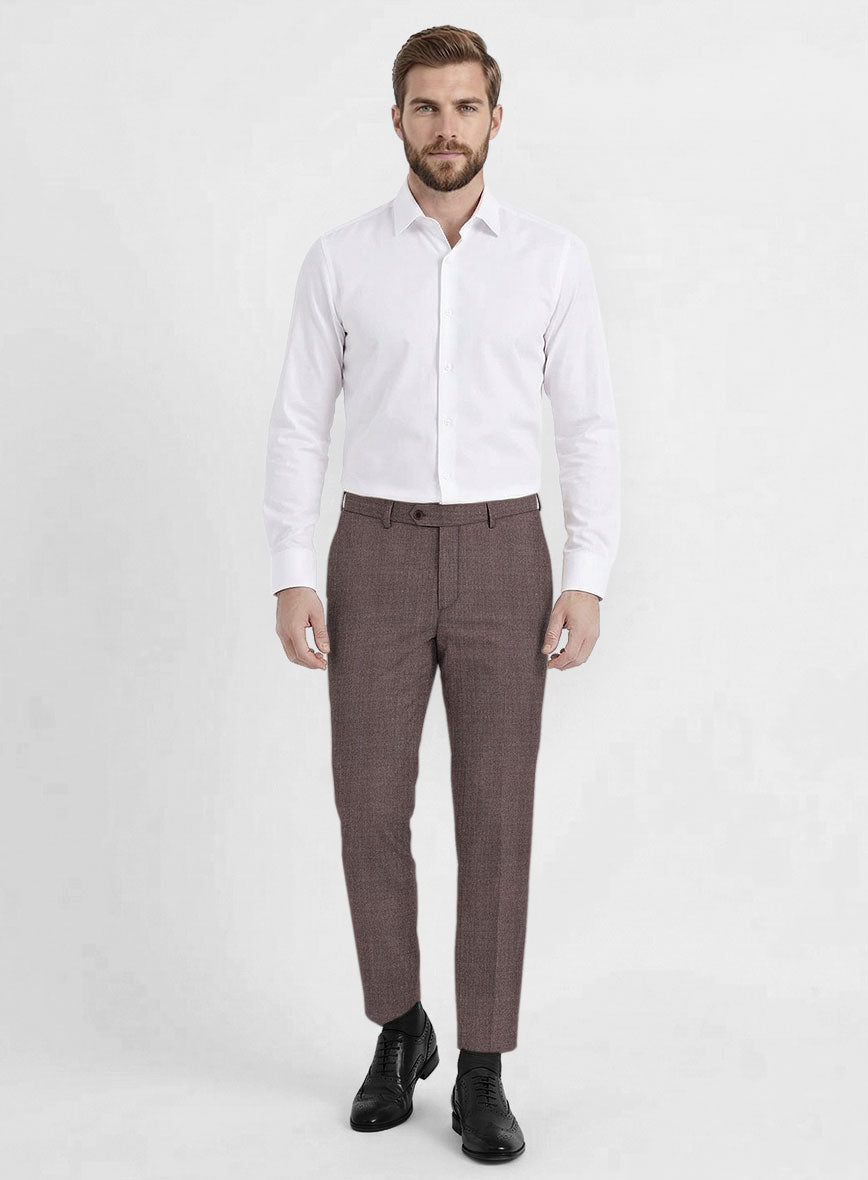 Reda Flexo Mauve Wool Pants - StudioSuits