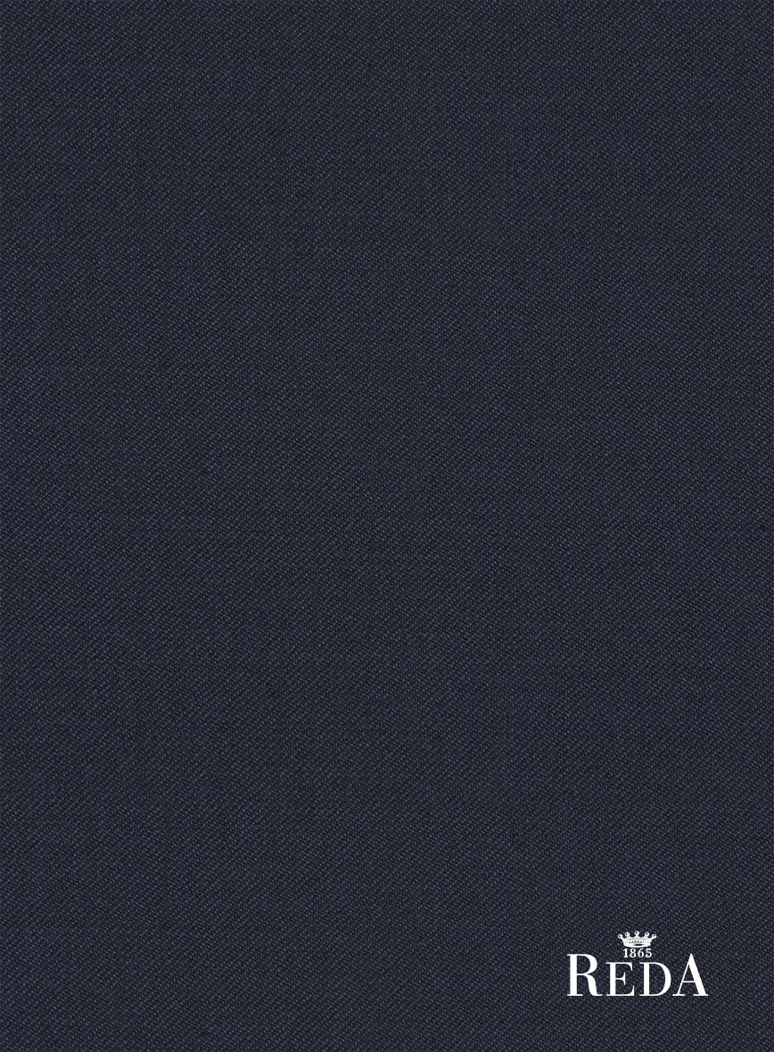 Reda Flexo Navy Blue Wool Pants - StudioSuits