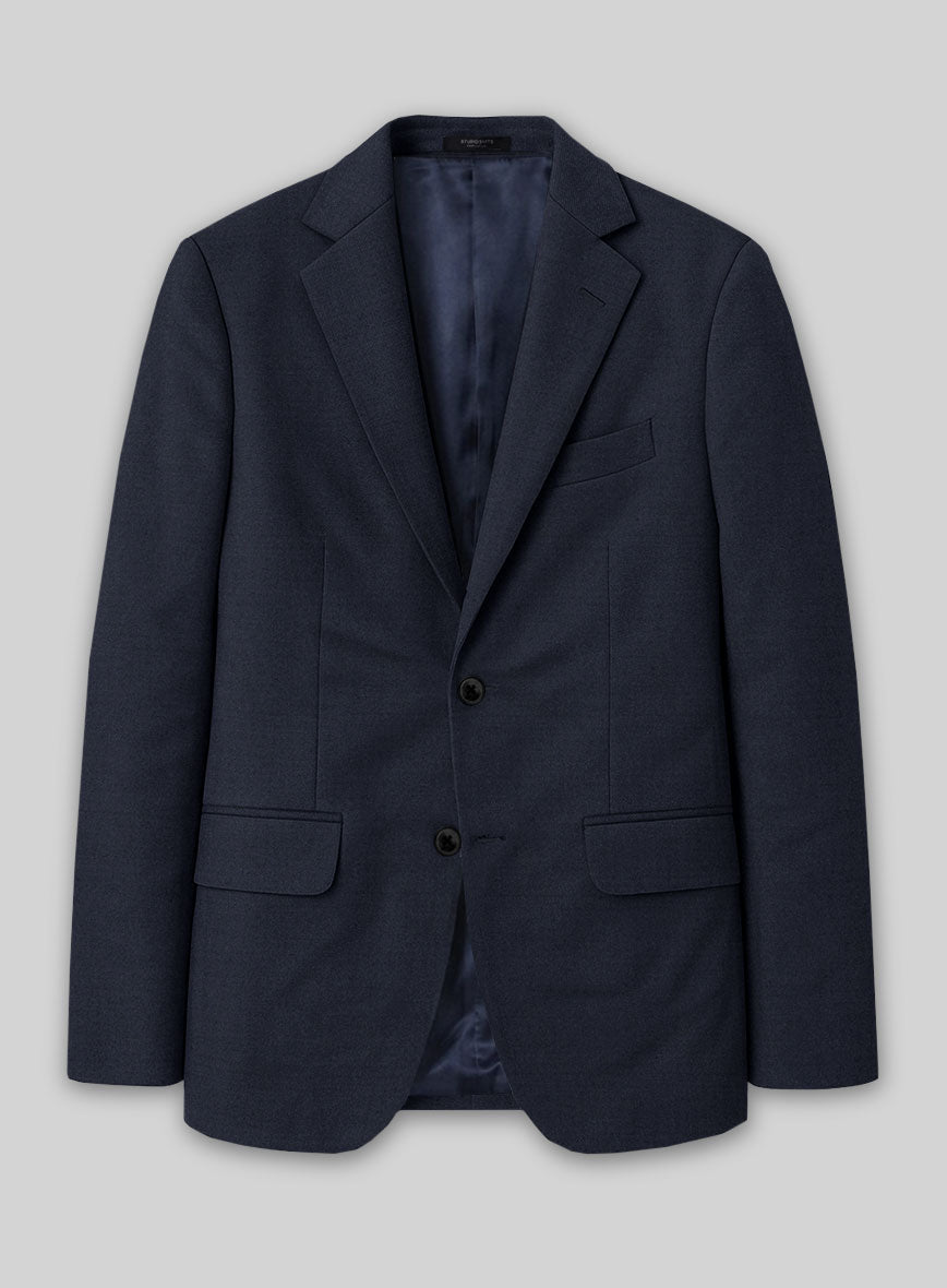 Reda Flexo Navy Blue Wool Jacket - StudioSuits