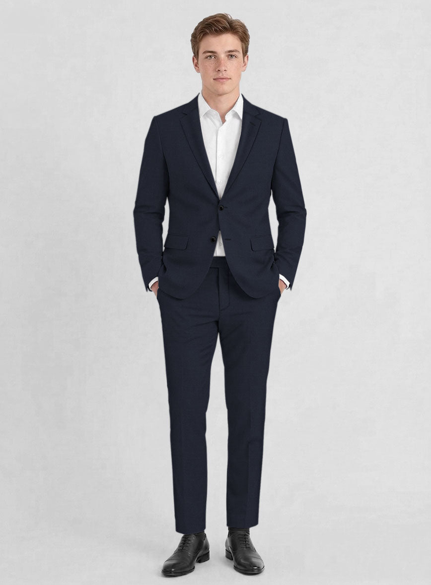 Reda Flexo Navy Blue Wool Suit - StudioSuits