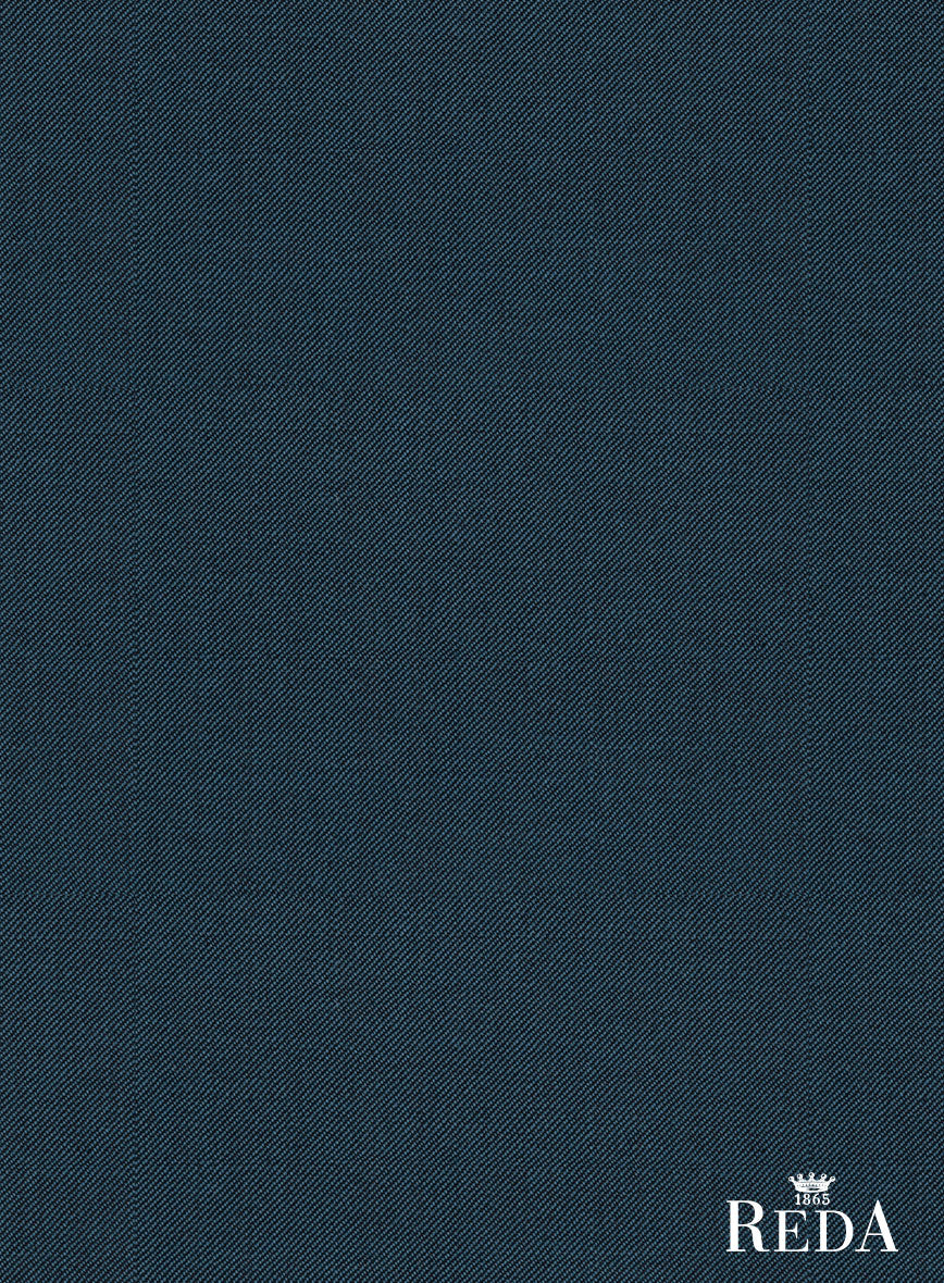 Reda Flexo Teal Blue Wool Jacket - StudioSuits