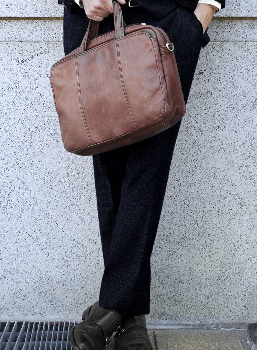 Reda Floura Blue Wool Pants - StudioSuits