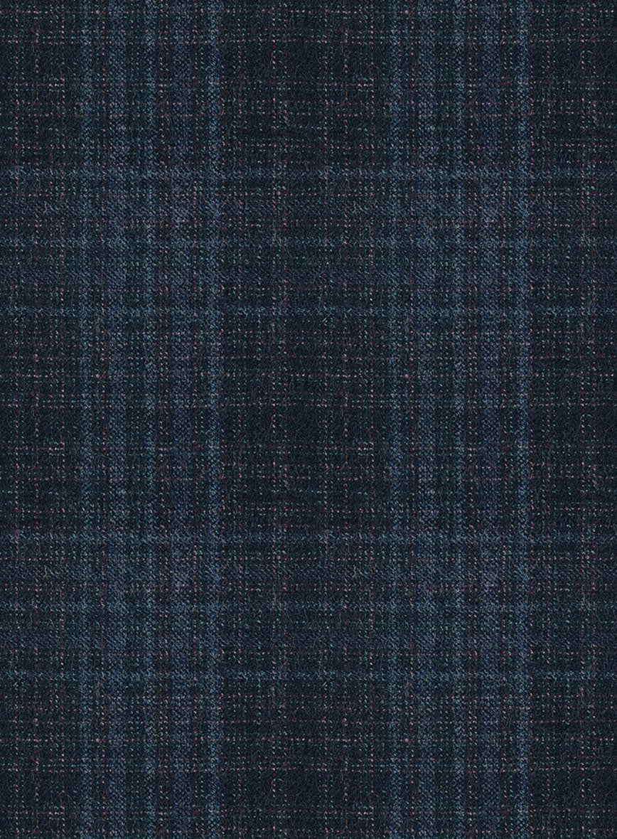 Reda Faruco Blue Checks Wool Pants - StudioSuits