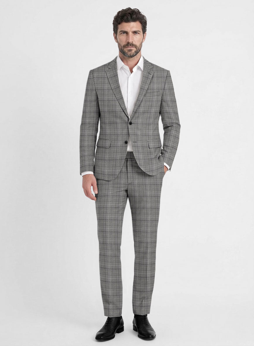 Reda Galie Gray Checks Wool Suit - StudioSuits