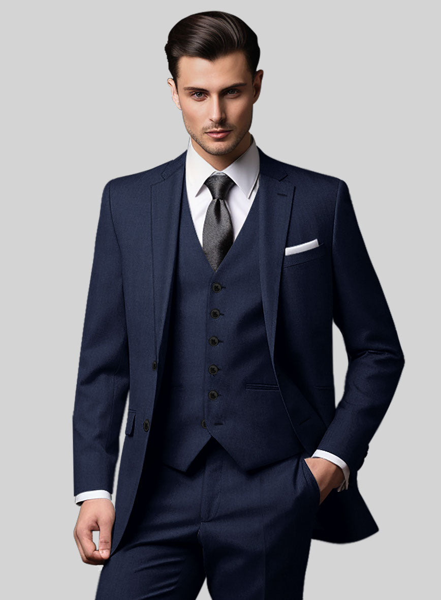 Reda Gem Blue Pure Wool Suit - StudioSuits