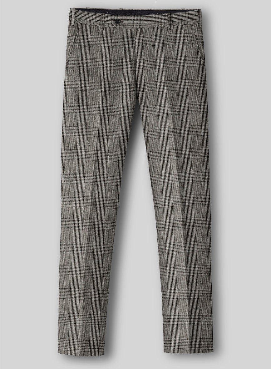 Reda Glen Checks Pure Wool Pants - StudioSuits