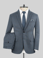 Reda Homio Blue Checks Wool Suit - StudioSuits