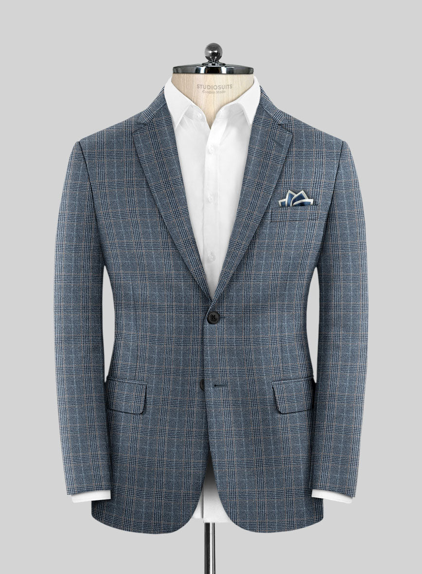 Reda Homio Blue Checks Wool Suit - StudioSuits