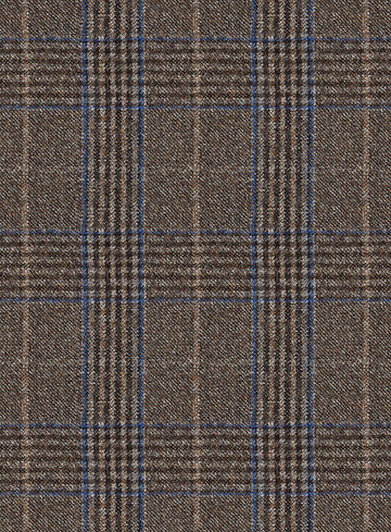 Reda Homio Brown Checks Wool Jacket - StudioSuits