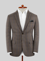 Reda Homio Brown Checks Wool Suit - StudioSuits