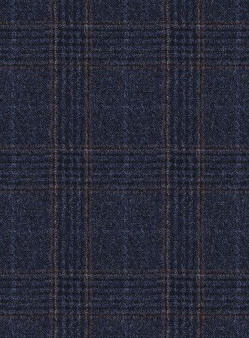 Reda Homio Dark Blue Checks Wool Jacket - StudioSuits