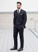 Reda Homio Dark Blue Checks Wool Suit - StudioSuits