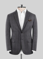 Reda Homio Gray Checks Wool Suit - StudioSuits
