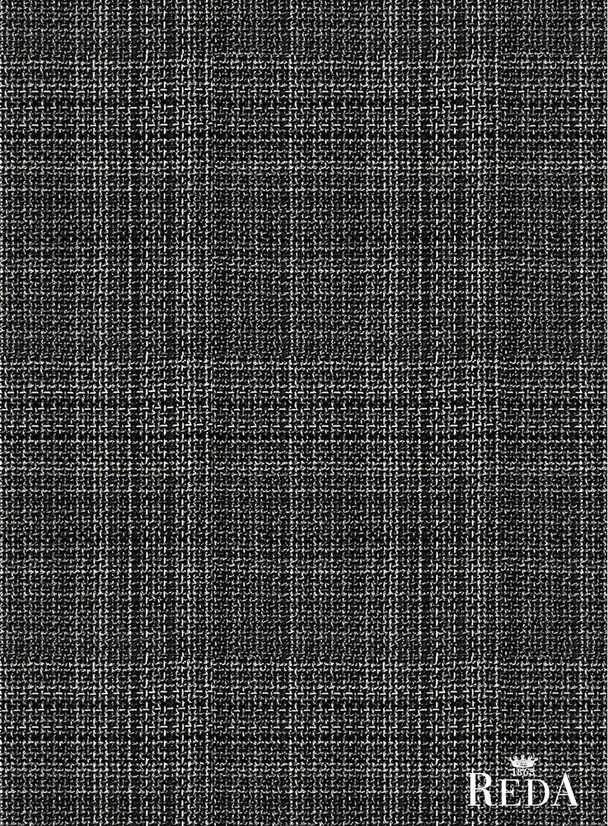 Reda Inleti Black Checks Wool Pants - StudioSuits