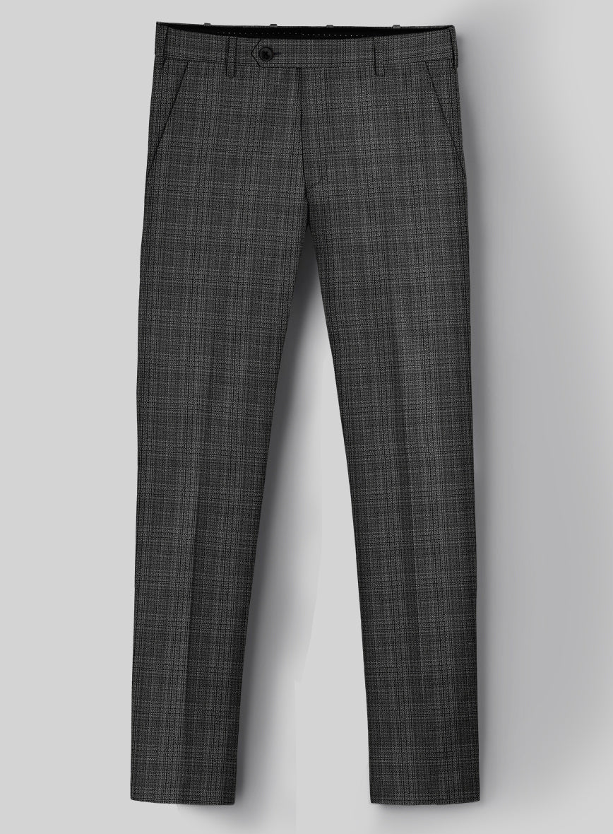 Reda Inleti Black Checks Wool Pants - StudioSuits