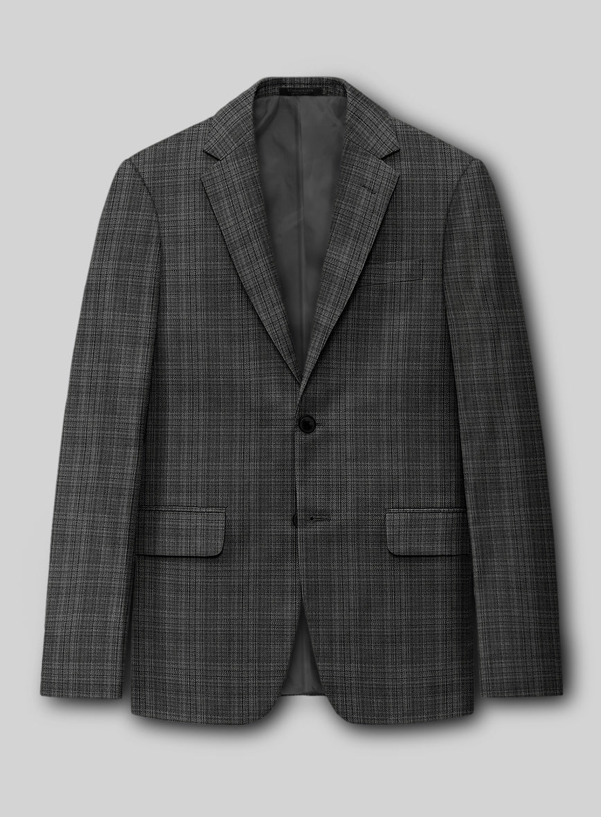 Reda Inleti Black Checks Wool Jacket - StudioSuits