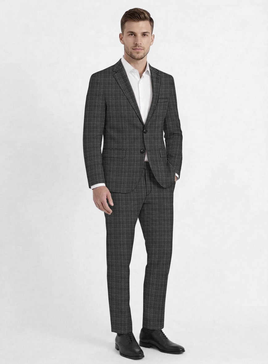 Reda Inleti Black Checks Wool Suit - StudioSuits