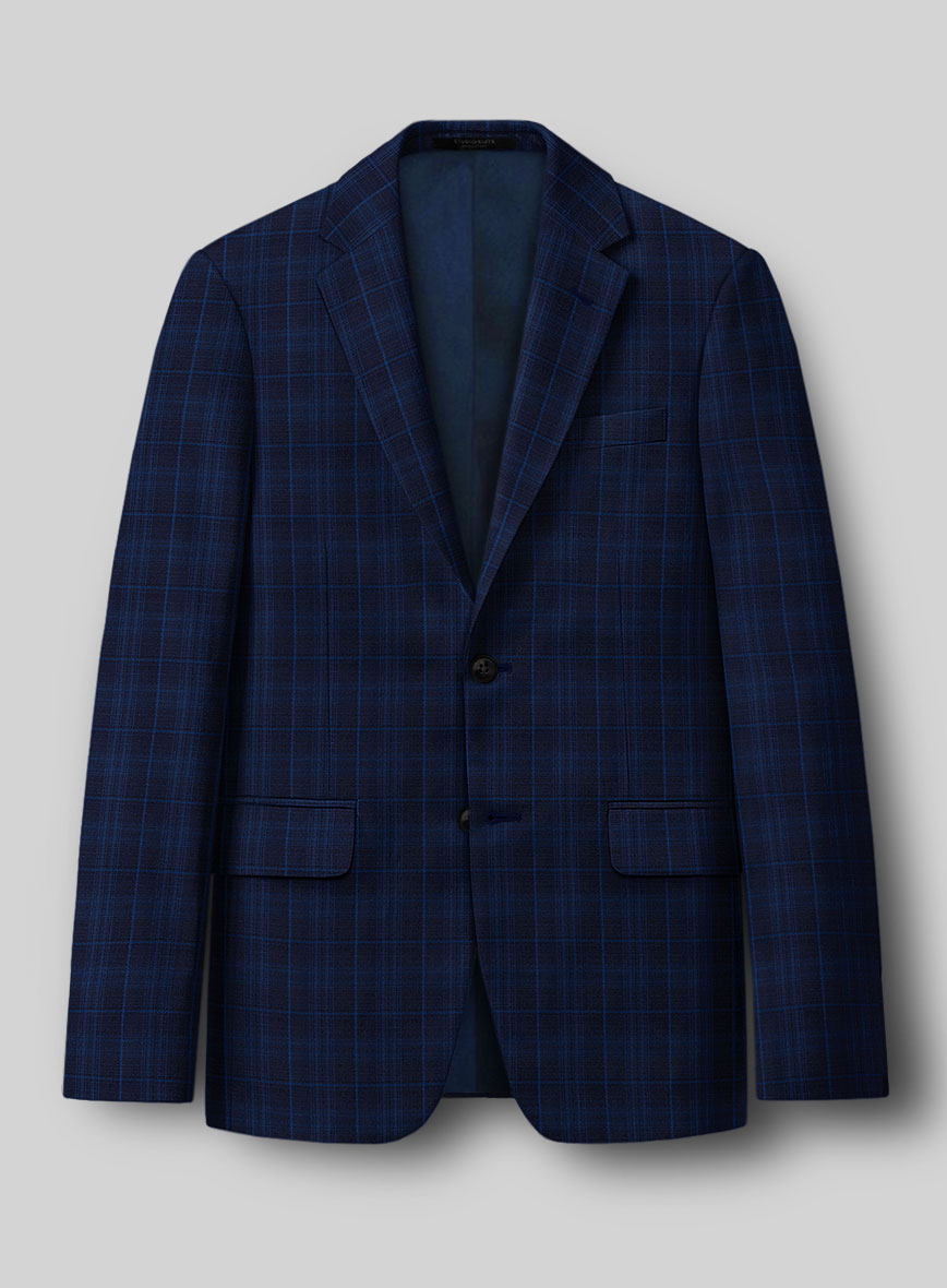 Reda Jagur Blue Checks Wool Jacket - StudioSuits