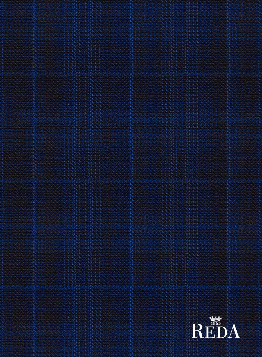 Reda Jagur Blue Checks Wool Suit - StudioSuits