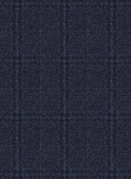 Reda Jeromi Dark Blue Checks Wool Jacket - StudioSuits