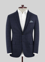 Reda Jeromi Dark Blue Checks Wool Suit - StudioSuits