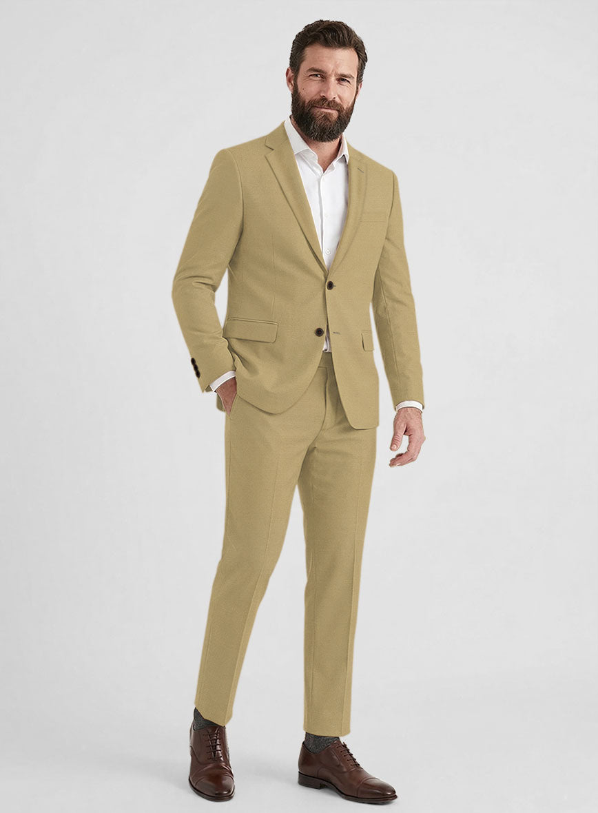 Reda Khaki Pure Wool Suit - StudioSuits