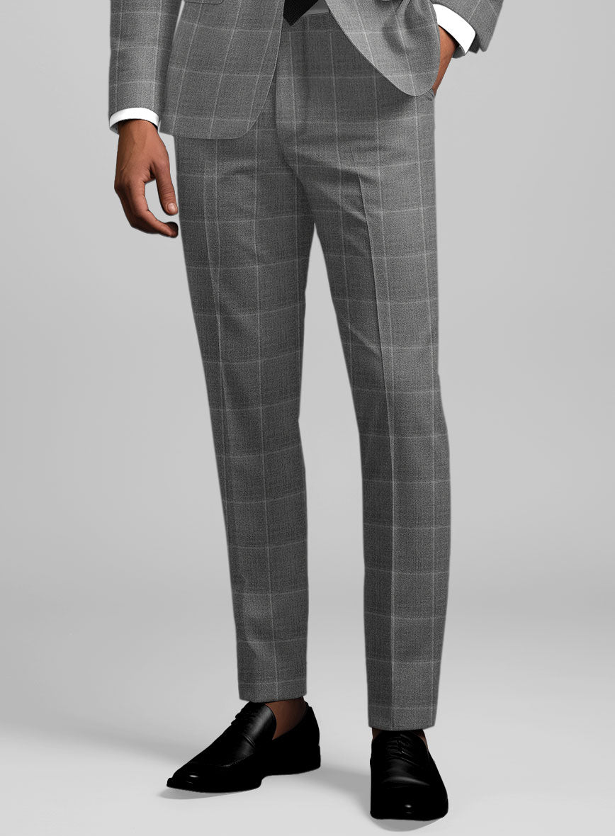 Reda Lindale Gray Checks Wool Suit - StudioSuits
