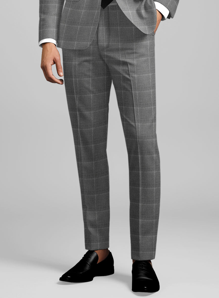 Reda Lindale Gray Checks Wool Suit - StudioSuits