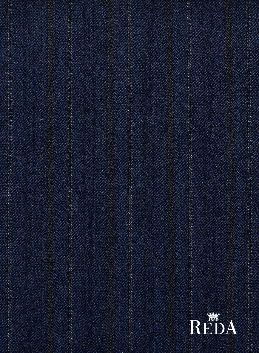 Reda Liora Blue Stripe Wool Jacket - StudioSuits